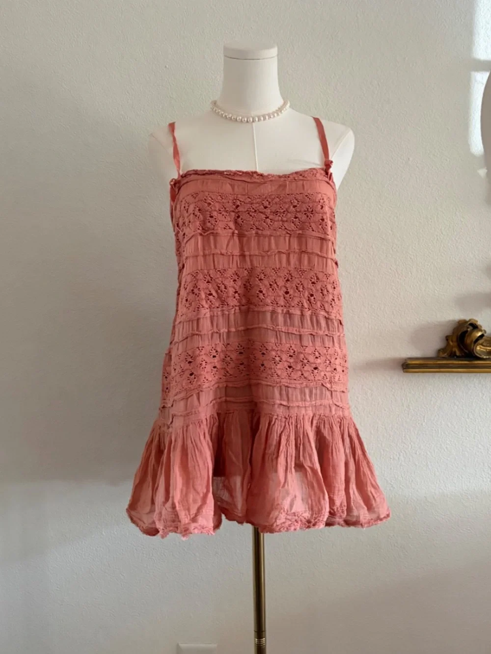 Free People Shailee Mini Dress in Coral